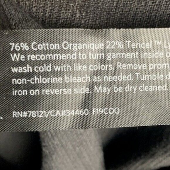 Eileen Fisher Organic Cotton Stretch Black Corduroy Jegging Pant - Picture 14 of 14